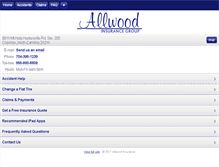 Tablet Screenshot of allwoodinsurance.com